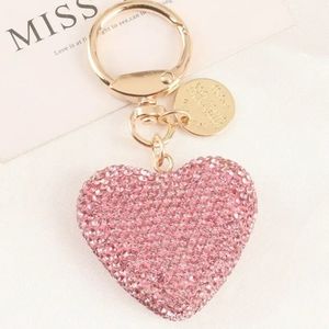 Heart Bling Bag Charm PINK